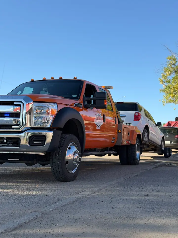 Force Towing truck transporting a customer vehicle