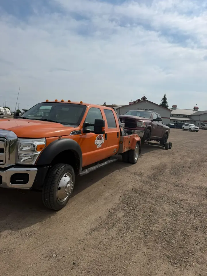 Force Towing truck transporting a customer vehicle