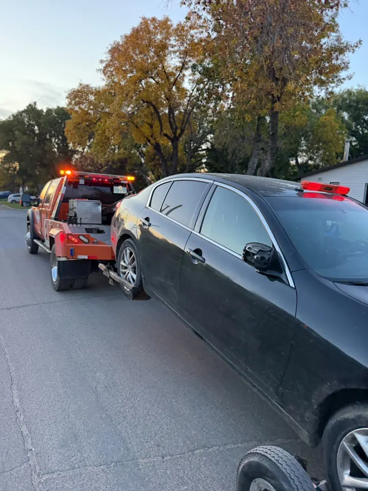 Force Towing truck transporting a customer vehicle