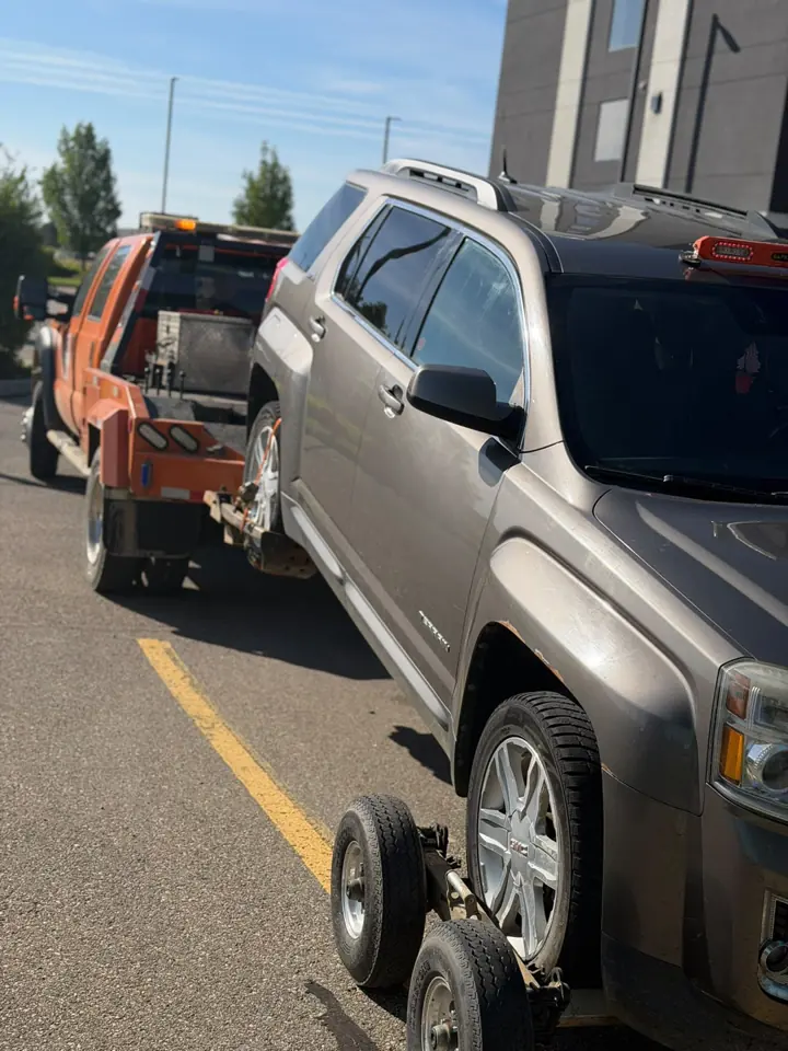 Force Towing truck transporting a customer vehicle